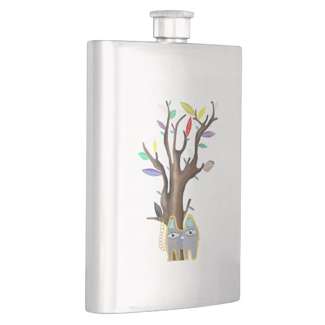 Petaca gato y árbol (Derecha)