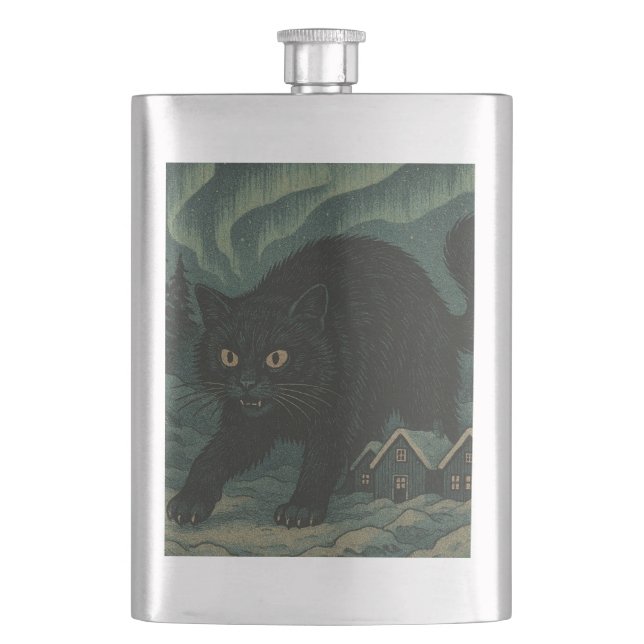 Petaca gato yule de Navidad islandés (Anverso)