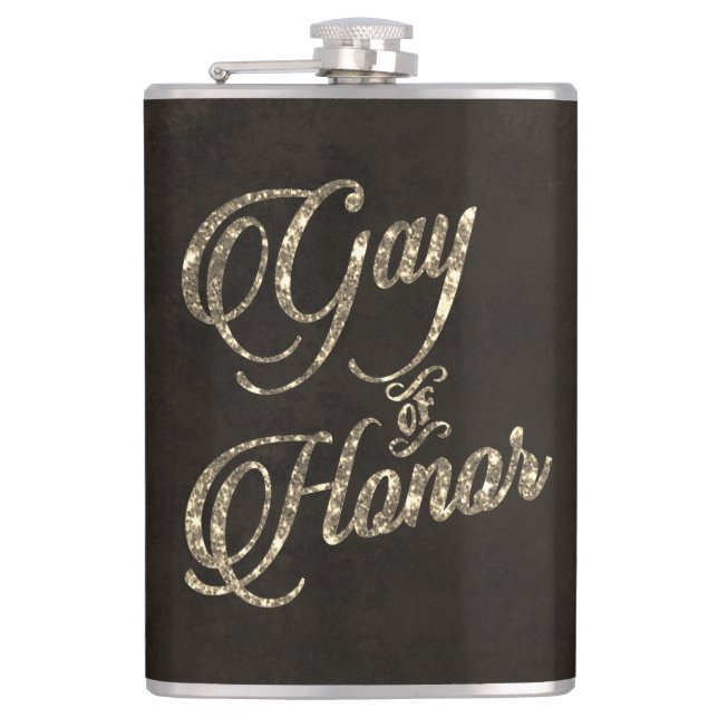 Petaca Gay of Honor Bar | Partido Británico Keepsake Gold (Anverso)