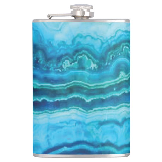 Petaca Gema de Blue Lace Agate (Anverso)