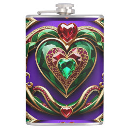 Petaca Gemstone Gold Filigree Heart & Snake Love Venus