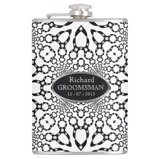 Petaca Geometría del Mazo de Cuero Personalización del ma (Anverso)