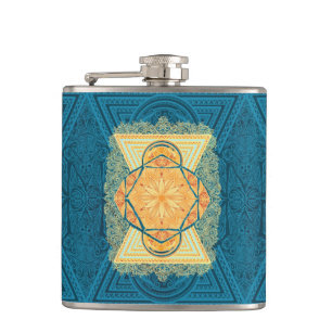 Petaca Geometría sagrada radiante Mandala