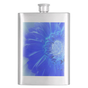 Petaca gerbera azul eléctrico
