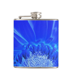 Petaca gerbera azul eléctrico
