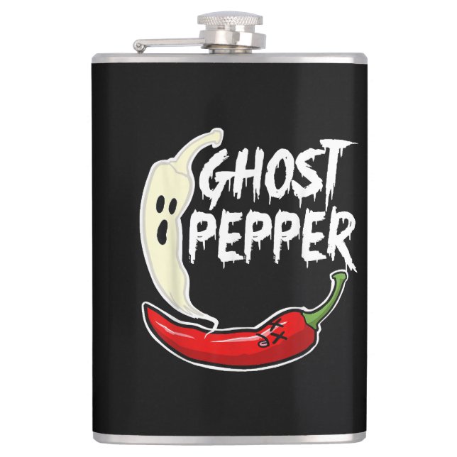 Petaca Ghost Pepper Funny Spicny Hot Halloween Ghost Pepp (Anverso)