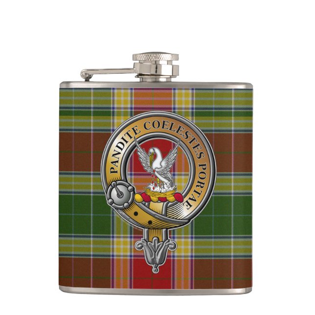 Petaca Gibbs Gibsone Tartan & Badge (Anverso)