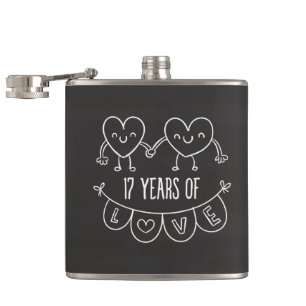 Petaca Gift Chalk Hearts, un regalo de 17 años