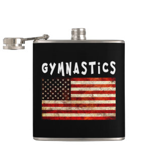 Petaca Gimnasia Grunge Americana Bandera de EE. UU.
