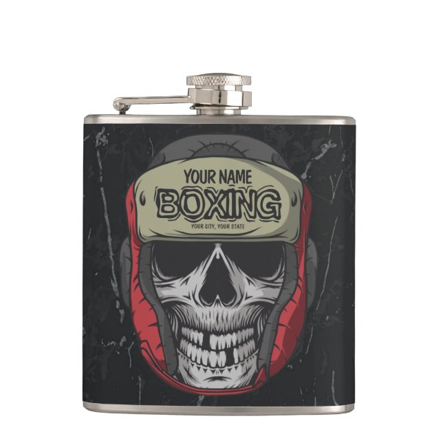 Petaca Gimnasio de Boxer Fight Club Skeleton Boxing Perso (Anverso)