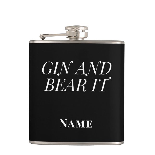 Petaca Gin and Bear It – Personalised Funny Gin (Anverso)
