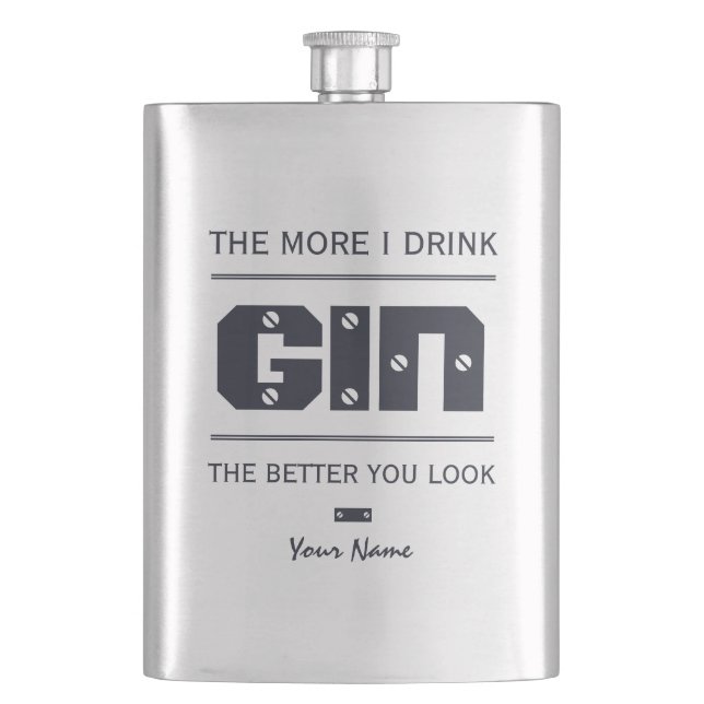Petaca GIN personalizado frasco de monograma (Anverso)