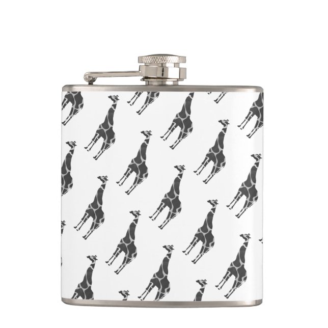 Petaca Giraffe Black and Grey Silhoutte (Anverso)