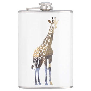 Petaca Giraffe Wildlife Nature Ilustracion Silhouette