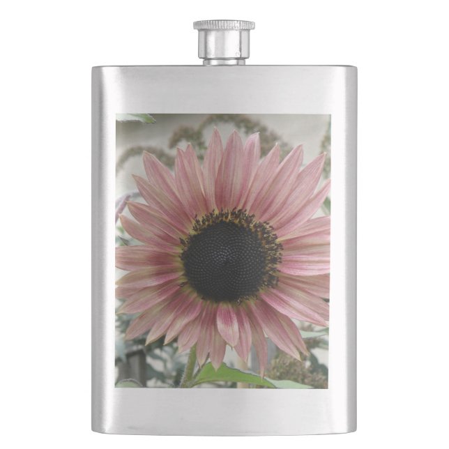 Petaca Girasol rosa pálido (Anverso)