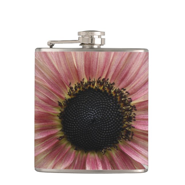 Petaca Girasol rosa pálido (Anverso)