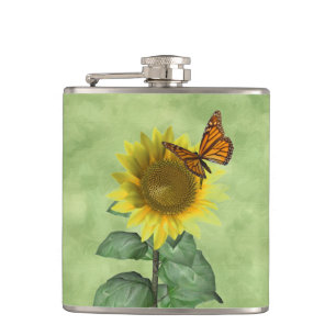 Petaca Girasol y mariposa