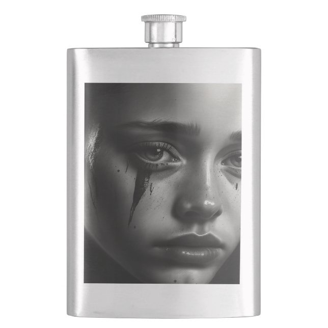 Petaca Girl with tears (Anverso)