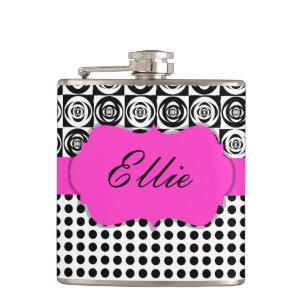 Petaca Glam Black and White personalizado
