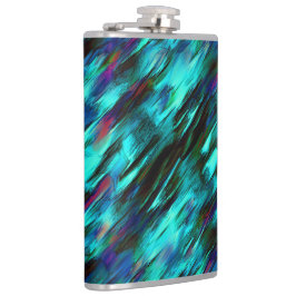 Petaca Glosario manchado de azul a ciano y manchas rojas