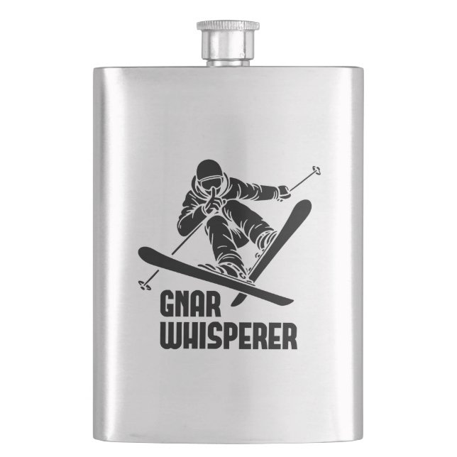 Petaca Gnar Whisperer Skiing (Anverso)