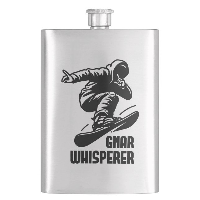 Petaca Gnar Whisperer Snowboarding (Anverso)