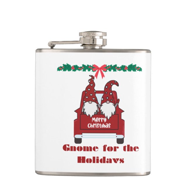 Petaca Gnome por las vacaciones en un (Anverso)