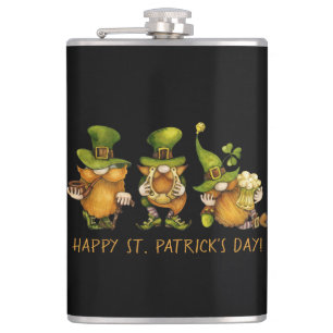 Petaca Gnomos irlandeses divertidos Feliz día de San Patr