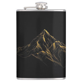 Petaca Gold textured abstract mountain lineart