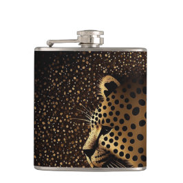 Petaca Golden Jaguar Pattern          