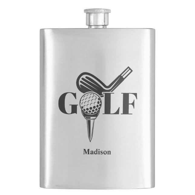 Petaca Golf de nombre personalizado (Anverso)