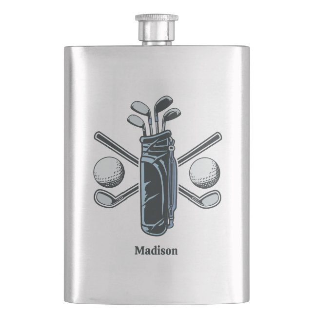 Petaca Golf de nombre personalizado (Anverso)