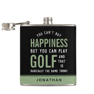 Petaca Golf: Felicidad. Divertidos regalos para los amant