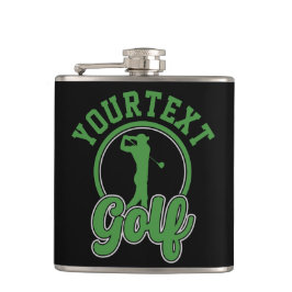 Petaca Golf Personalizado AÑADIR NOMBRE Swing Retro Pro G