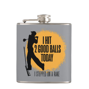 Petaca Golpeé 2 buenas bolas hoy - golf divertido