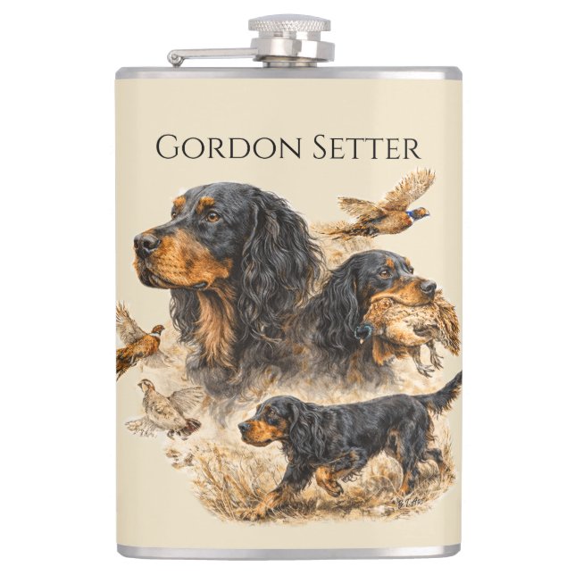 Petaca Gordon Setter (Anverso)