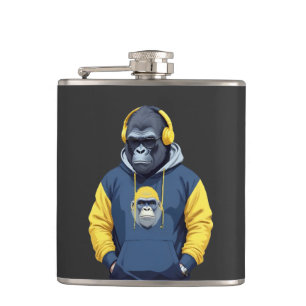 Petaca Gorila con Hoodie Funny Carácter Animal De Guay