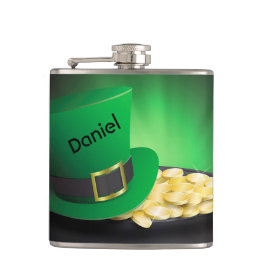 Petaca Gorra del Día de San Patricio y olla de oro