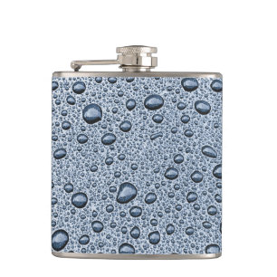 Petaca Gotas de agua gris de cañón