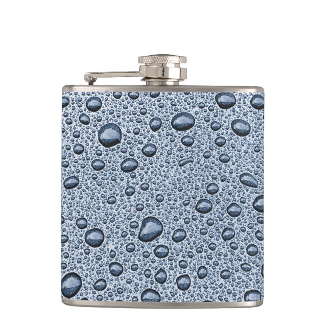 Petaca Gotas de agua gris de cañón (Anverso)