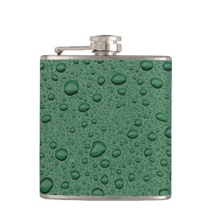 Petaca Gotas de agua verde
