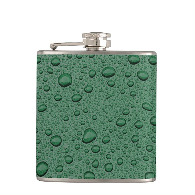 Petaca Gotas de agua verde (Anverso)