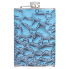 Petaca Gotas de lluvia suaves en vidrio azul