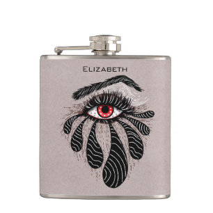 Petaca Gótico Tinta de ojos Dibujo Tatuaje Flask Arte