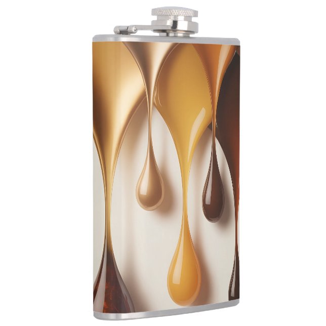 Petaca Gouttes Dorées - Art Liquide Luxe - Flasque (Derecha)