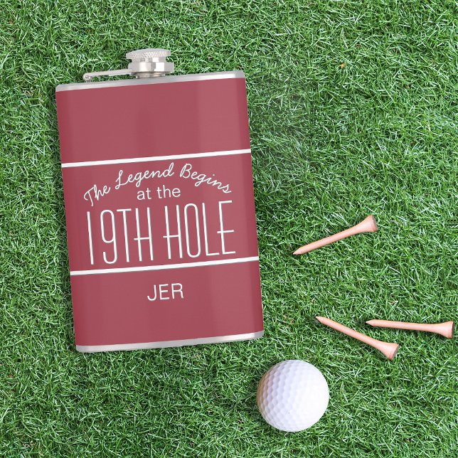 Petaca Graciosas Iniciales Monogramadas de Golfer XIX Hol (Subido por el creador)