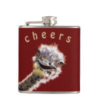 Gracioso matraz Playful Ostrich Saludos - Texto Pe