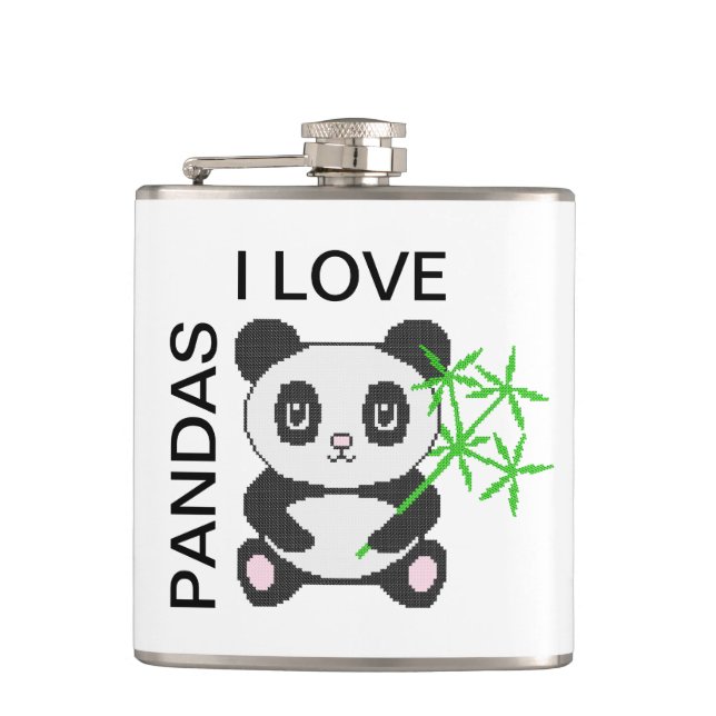 Petaca Gracioso panda de puntas cruzadas (Anverso)