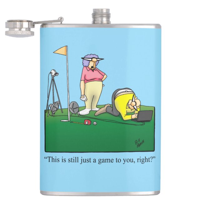 Petaca Gracioso regalo de Humor de Golf Hip Flask (Abierto)