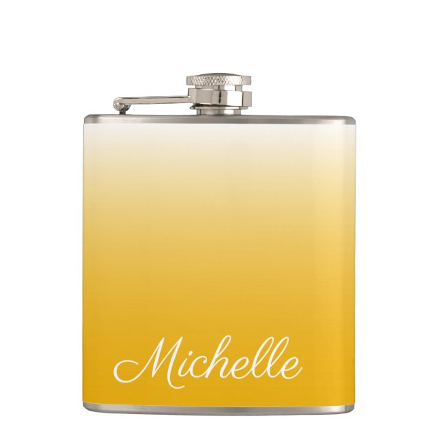 Petaca Gradiente personalizado amarillo oscuro (Anverso)